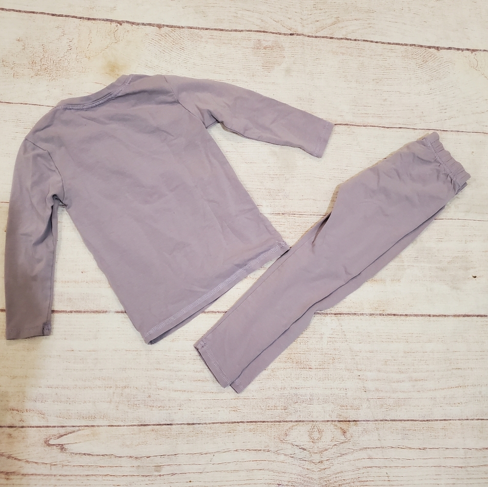 Kidichic purple long sleeve "laila tov" pajamas size 3 - Picture 3 of 4